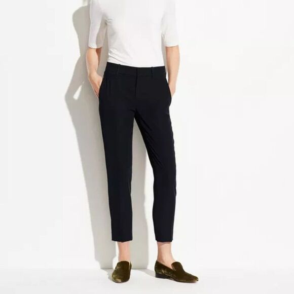 Vince Tapered Trouser Black Pants Size 14 - Picture 1 of 9